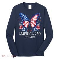 America 250 1776 -2026 Patriotic Flag Butterfly  Long Sleeve Shirt thumb 0