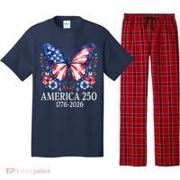 America 250 1776 -2026 Patriotic Flag Butterfly  Pajama Set thumb 0