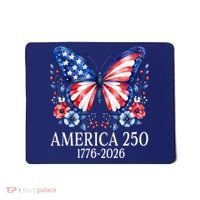 America 250 1776 -2026 Patriotic Flag Butterfly  Mousepad thumb 0