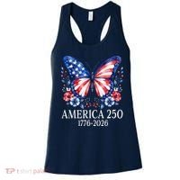 America 250 1776 -2026 Patriotic Flag Butterfly  Women's Tank Top thumb 0