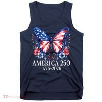 America 250 1776 -2026 Patriotic Flag Butterfly  Tank Top thumb 0