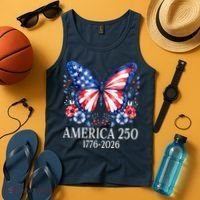 America 250 1776 -2026 Patriotic Flag Butterfly  Tank Top thumb 4