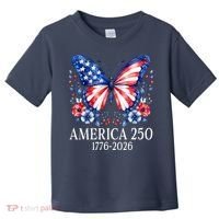 America 250 1776 -2026 Patriotic Flag Butterfly  Toddler T-Shirt thumb 0