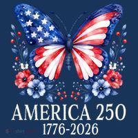 America 250 1776 -2026 Patriotic Flag Butterfly  Visor thumb 3