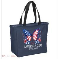 America 250 1776 -2026 Patriotic Flag Butterfly  Tote Bag thumb 2