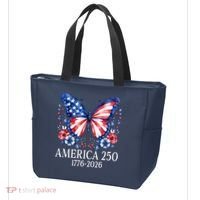 America 250 1776 -2026 Patriotic Flag Butterfly  Tote Bag thumb 3