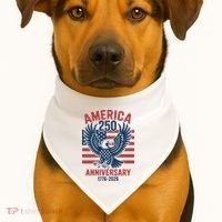 America 250th Anniversary USA-Made Doggie Bandana thumb 1