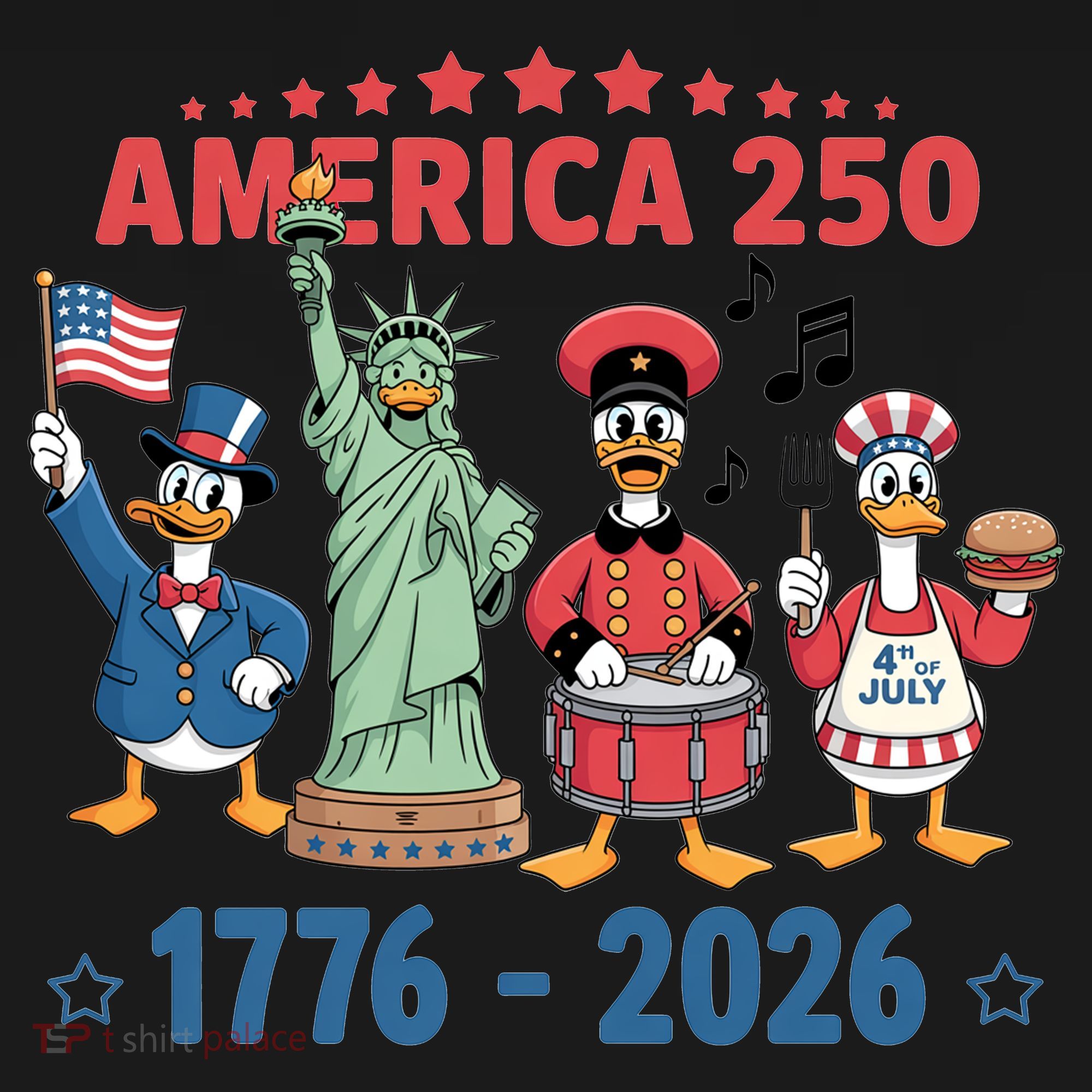 America 250th Anniversary Goose Cartoon  Backpack