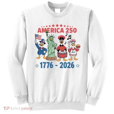 America 250th Anniversary Goose Cartoon  Sweatshirt