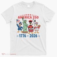 America 250th Anniversary Goose Cartoon  T-Shirt thumb 0