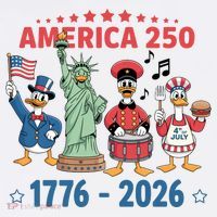 America 250th Anniversary Goose Cartoon  Women's Hoodie thumb 2