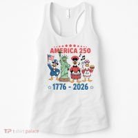 America 250th Anniversary Goose Cartoon  Women's Tank Top thumb 0