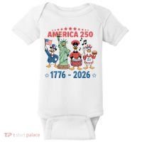 America 250th Anniversary Goose Cartoon  Baby Bodysuit thumb 0