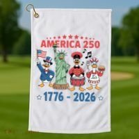 America 250th Anniversary Goose Cartoon  Golf Towel thumb 1