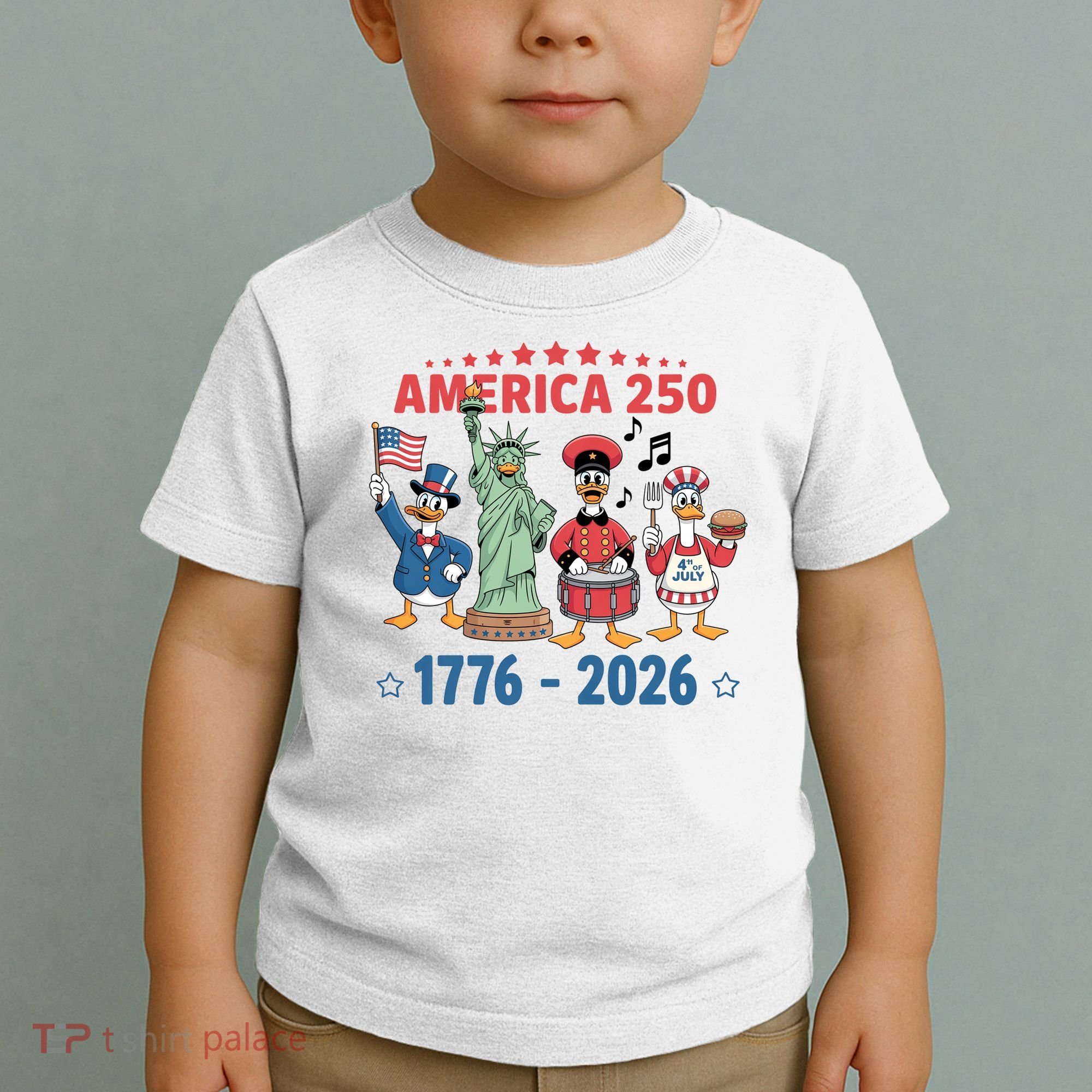America 250th Anniversary Goose Cartoon  Toddler T-Shirt