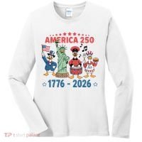 America 250th Anniversary Goose Cartoon  Women's Long Sleeve Shirt thumb 0