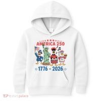America 250th Anniversary Goose Cartoon  Kids Hoodie thumb 0