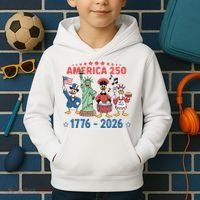 America 250th Anniversary Goose Cartoon  Kids Hoodie thumb 2