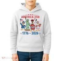 America 250th Anniversary Goose Cartoon  Kids Hoodie thumb 4