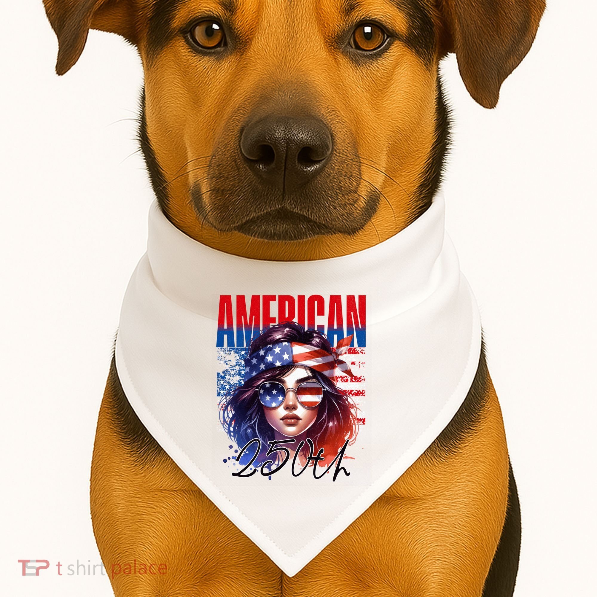American 250th Anniversary USA 250 Years USA-Made Doggie Bandana