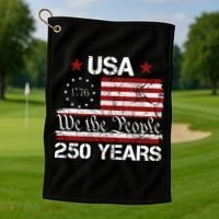 America 250th Anniversary 1776-2026 We The People 250 Years Golf Towel thumb 1