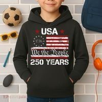 America 250th Anniversary 1776-2026 We The People 250 Years Kids Hoodie thumb 2