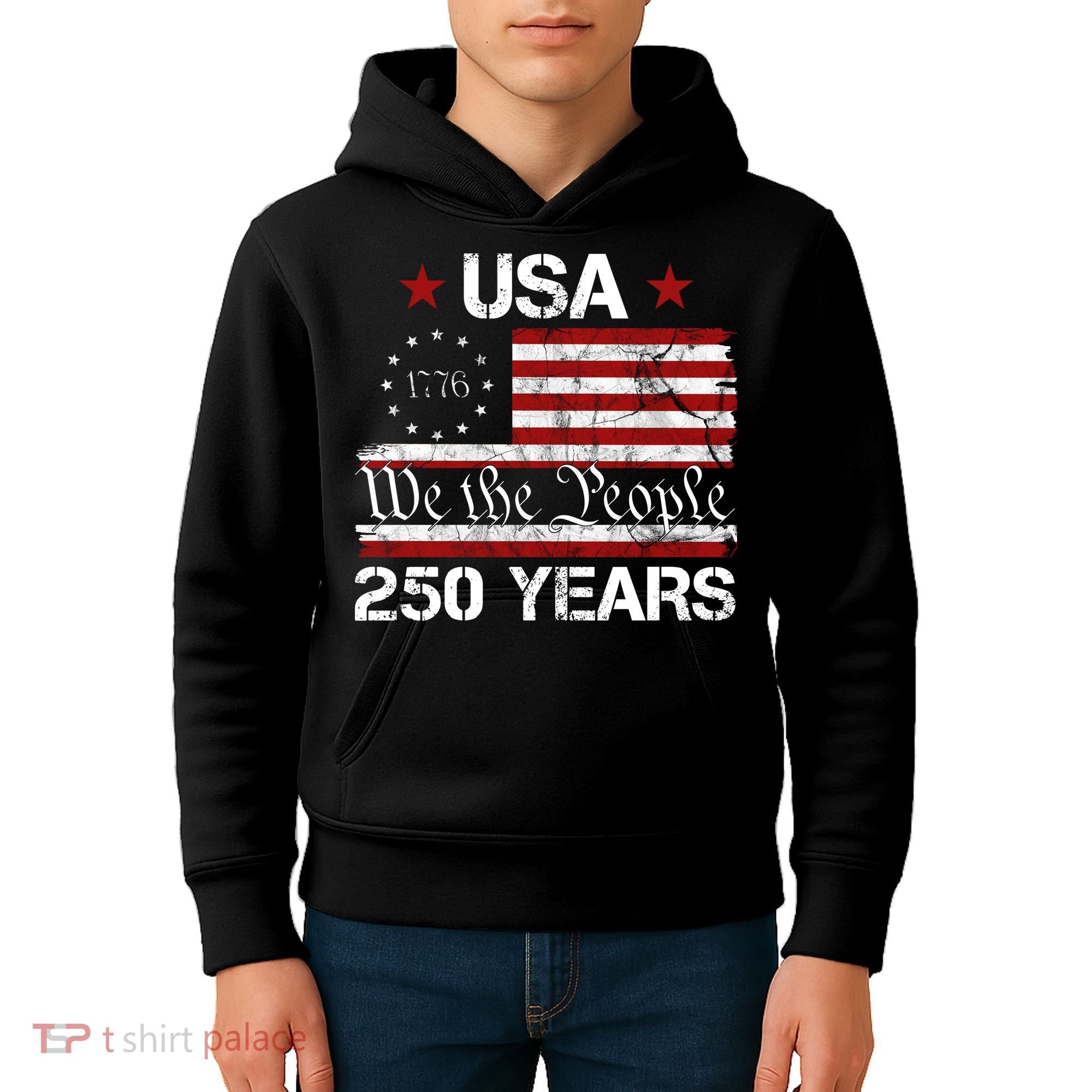 America 250th Anniversary 1776-2026 We The People 250 Years Kids Hoodie