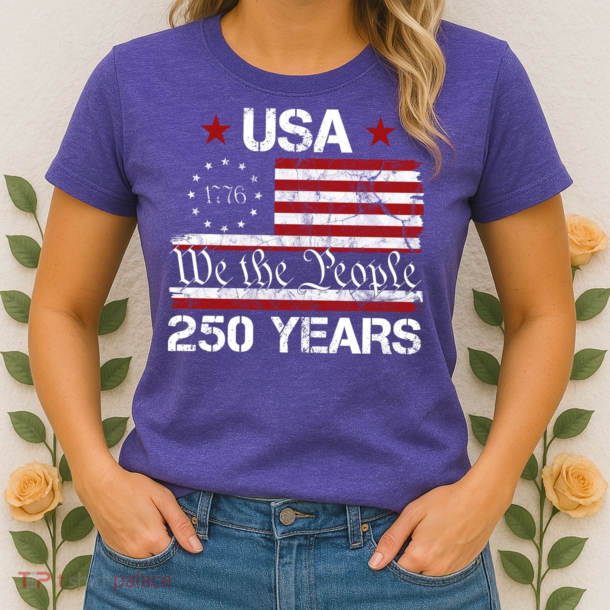 America 250th Anniversary 1776-2026 We The People 250 Years Women's T-Shirt