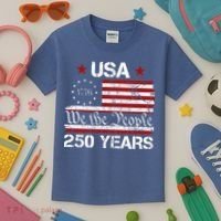 America 250th Anniversary 1776-2026 We The People 250 Years Kids T-Shirt thumb 3