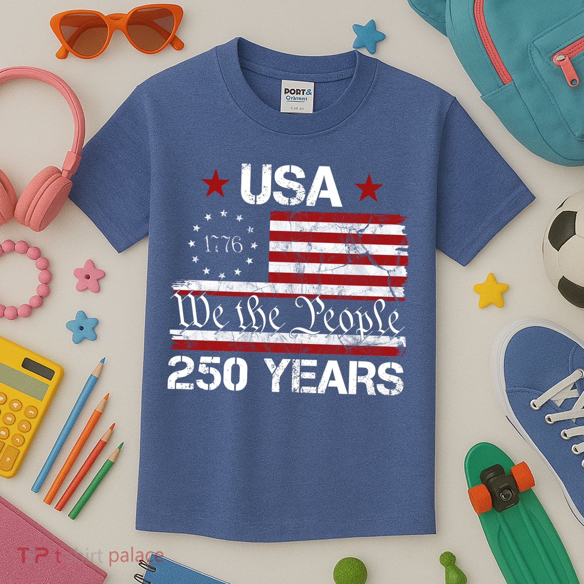 America 250th Anniversary 1776-2026 We The People 250 Years Kids T-Shirt