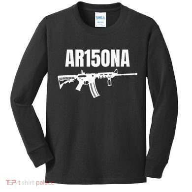 Ar15ona 2nd Amendment Ar 15 For Gun Owners Kids Long Sleeve Shirt