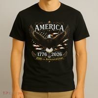 America 250th Anniversary 1776-2026 Patriotic Eagle T-Shirt thumb 3