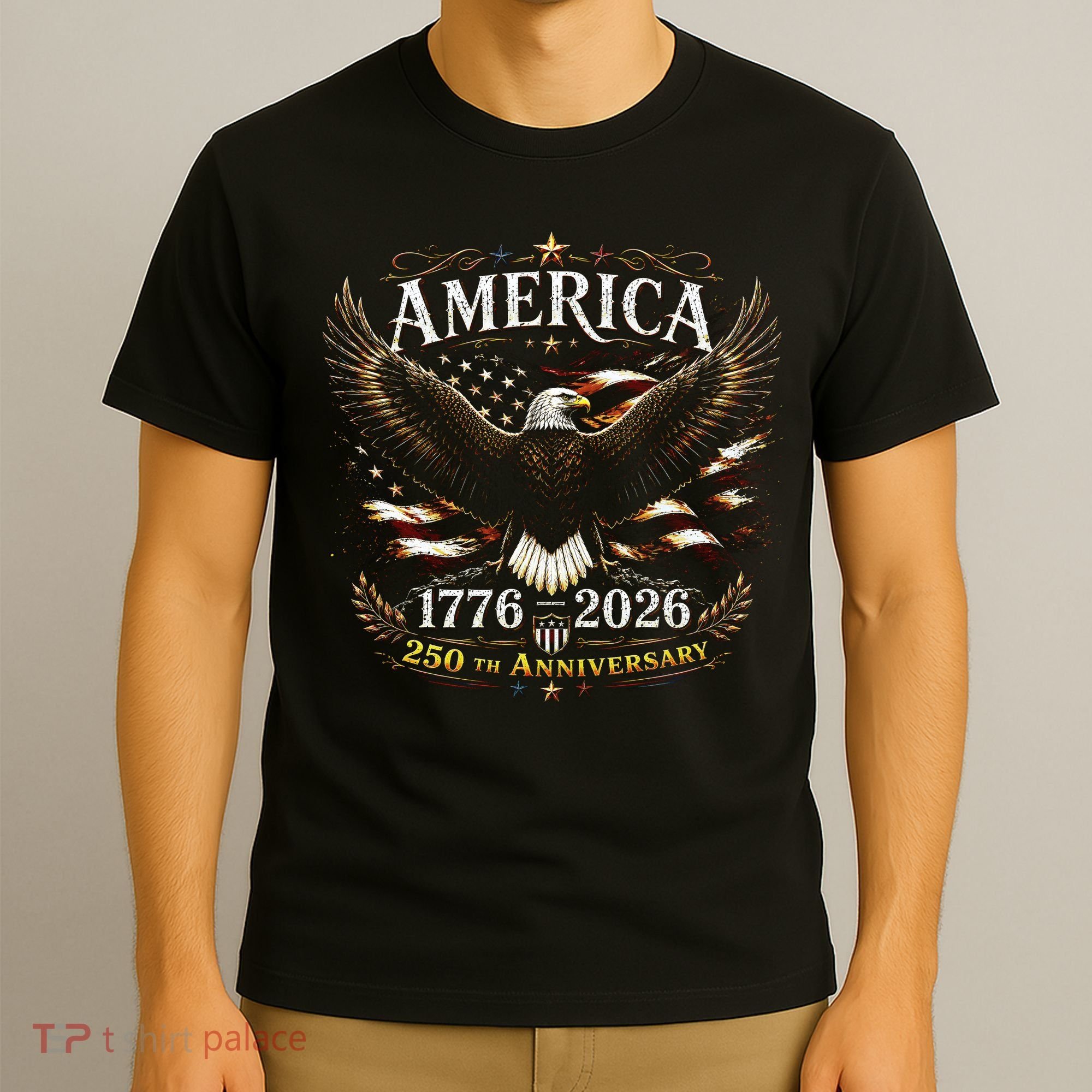 America 250th Anniversary 1776-2026 Patriotic Eagle T-Shirt