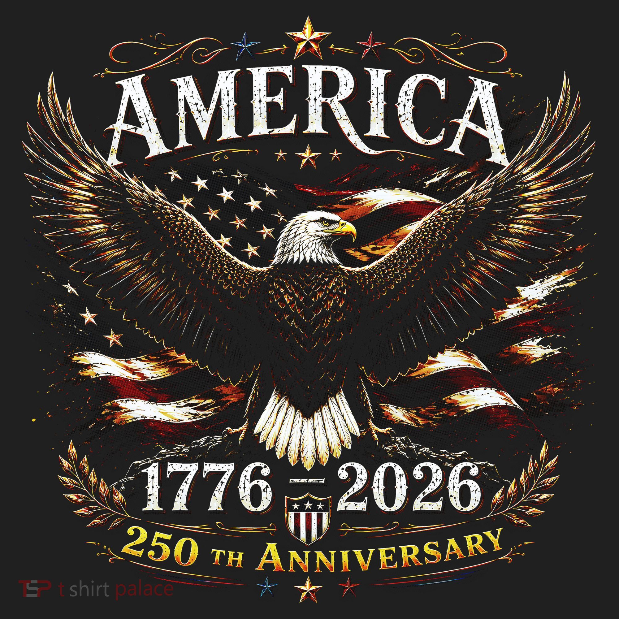 America 250th Anniversary 1776-2026 Patriotic Eagle Beanie