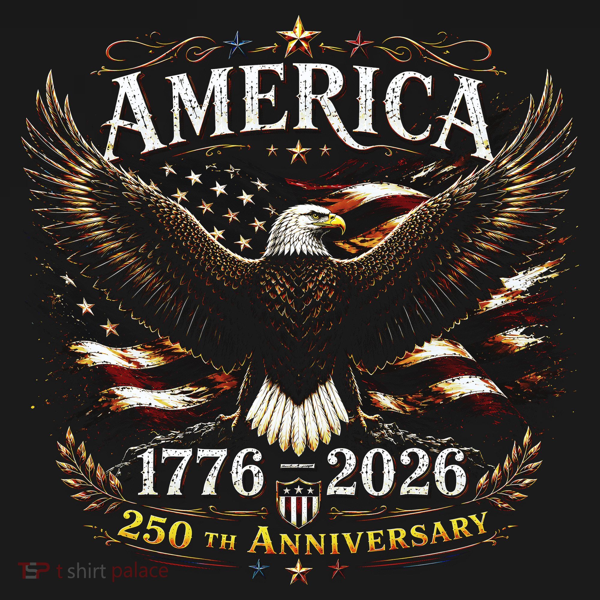 America 250th Anniversary 1776-2026 Patriotic Eagle Coaster