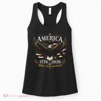 America 250th Anniversary 1776-2026 Patriotic Eagle Women's Tank Top thumb 0