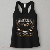 America 250th Anniversary 1776-2026 Patriotic Eagle Women's Tank Top thumb 3