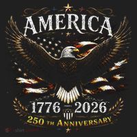 America 250th Anniversary 1776-2026 Patriotic Eagle Hat thumb 2