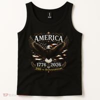 America 250th Anniversary 1776-2026 Patriotic Eagle Tank Top thumb 2