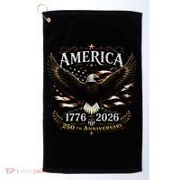 America 250th Anniversary 1776-2026 Patriotic Eagle Golf Towel thumb 0