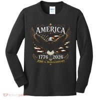 America 250th Anniversary 1776-2026 Patriotic Eagle Kids Long Sleeve Shirt thumb 0