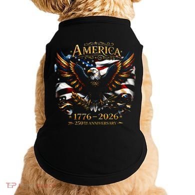 America 250th Anniversary 1776-2026 American Eagle Doggie Tank