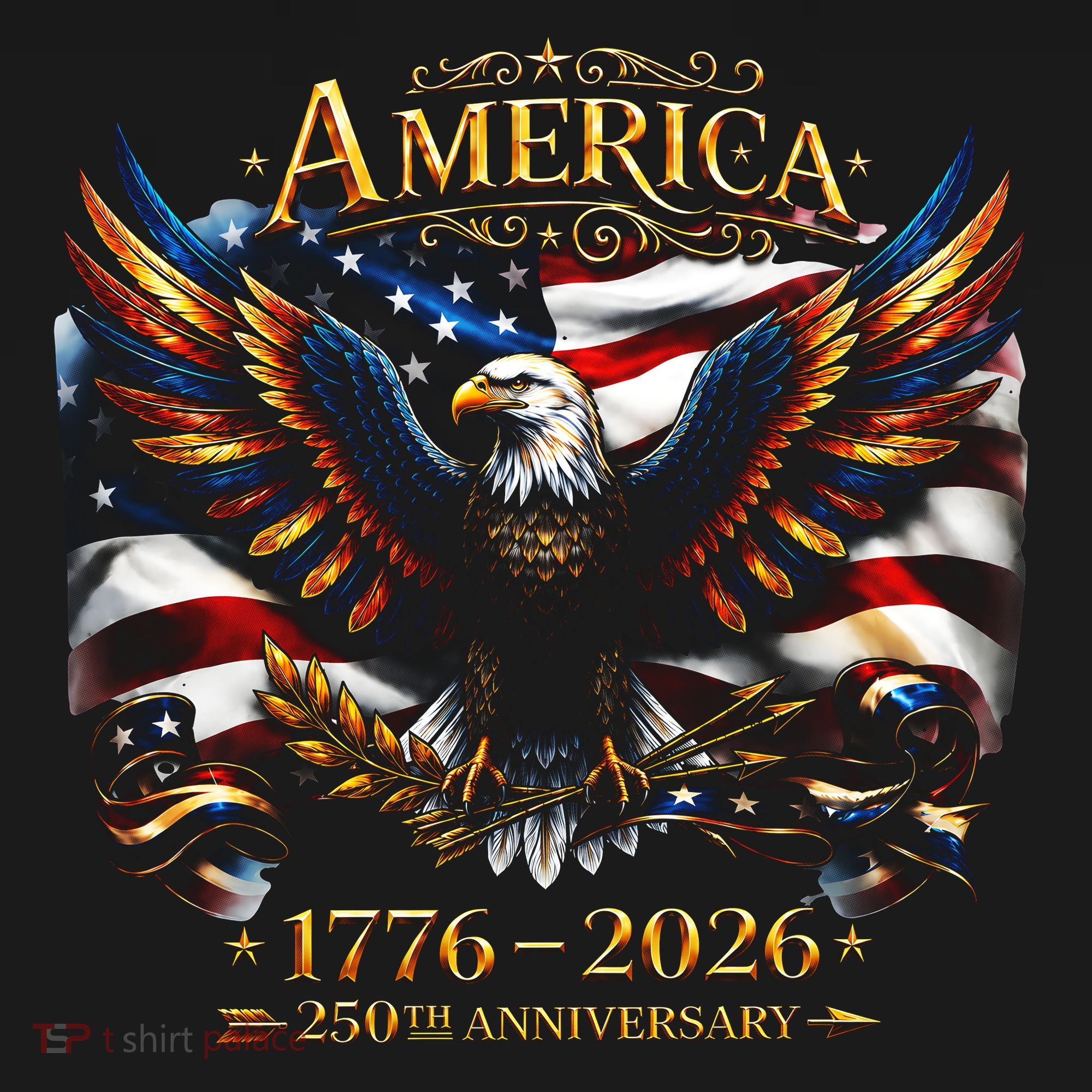 America 250th Anniversary 1776-2026 American Eagle Apron