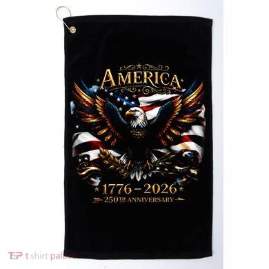 America 250th Anniversary 1776-2026 American Eagle Golf Towel