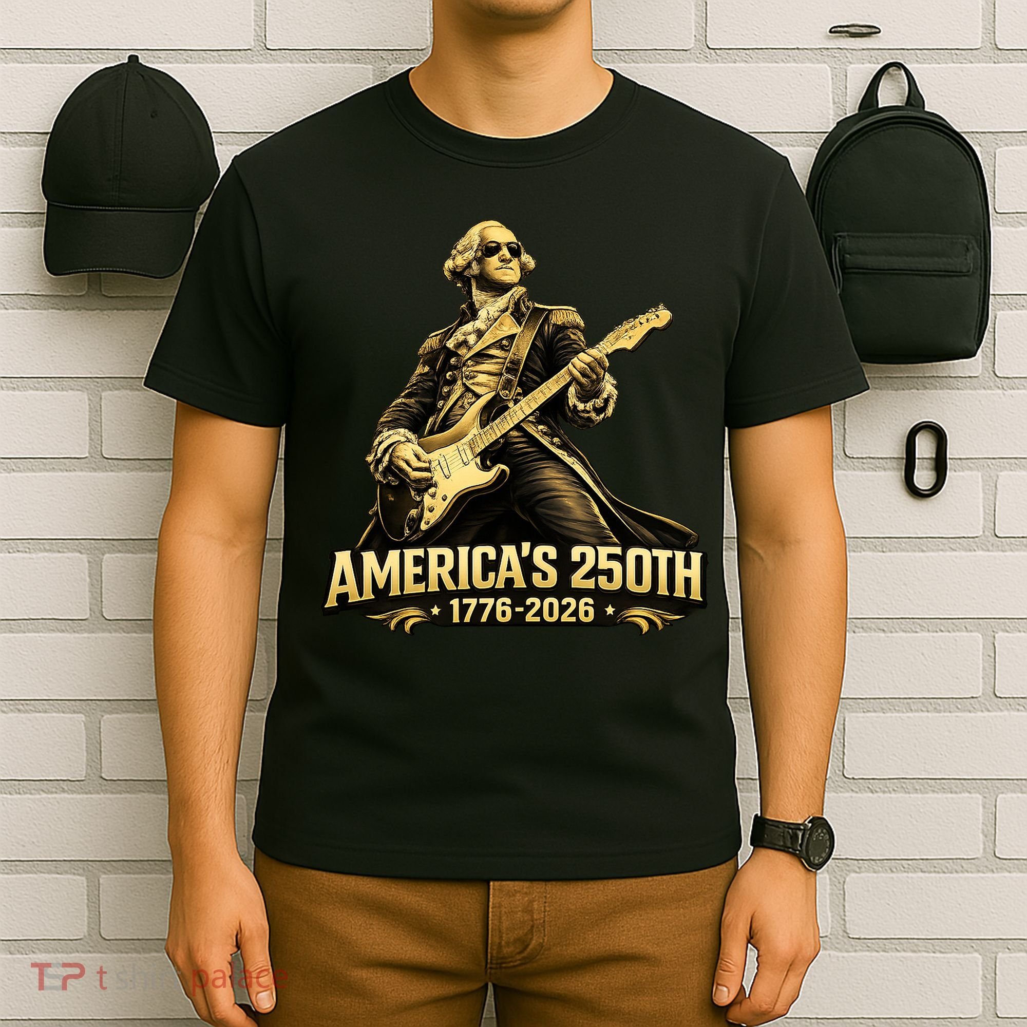 America's 250th Anniversary George Washington Rocker T-Shirt