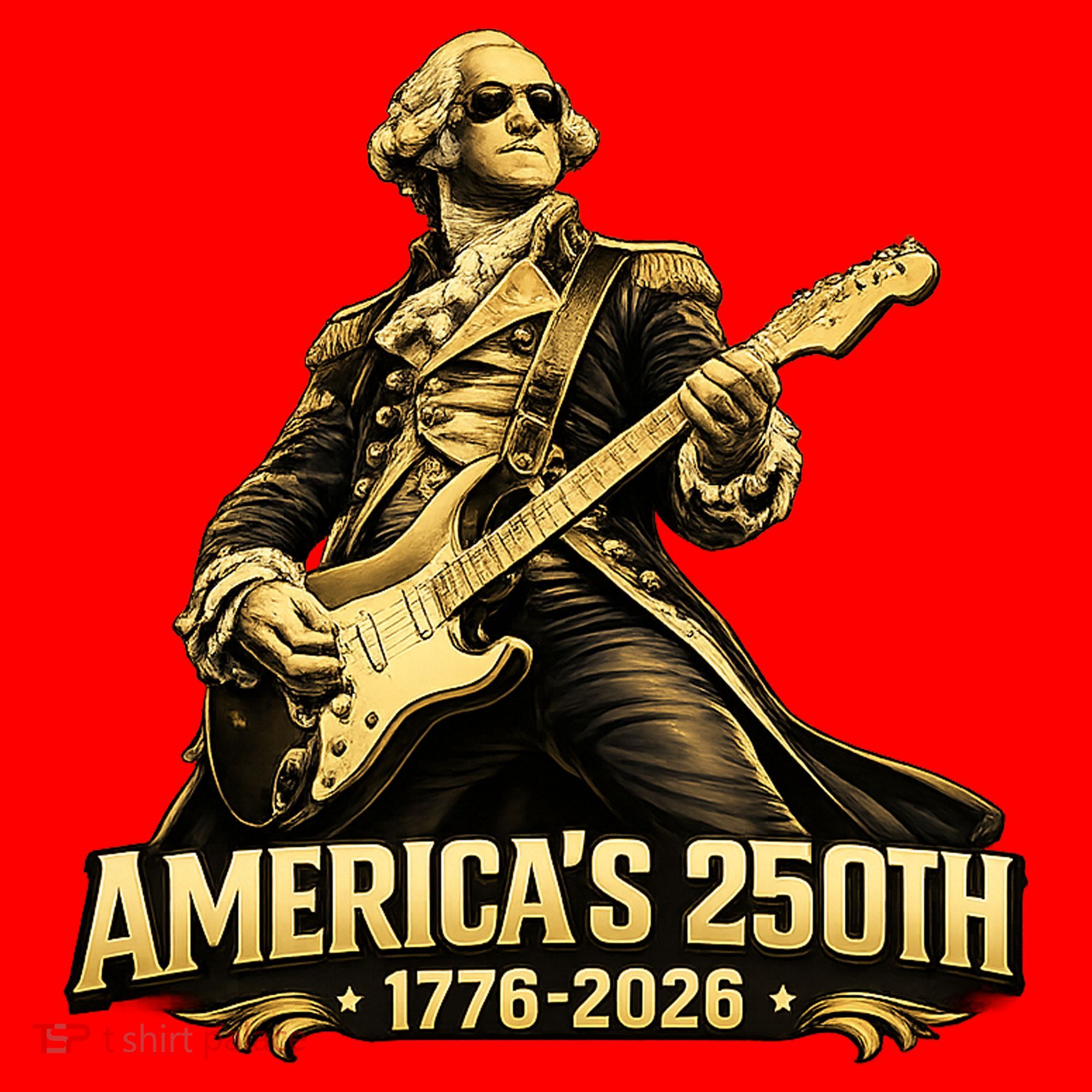 America's 250th Anniversary George Washington Rocker Santa Hat
