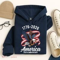 America 250th Anniversary 1776-2026 Eagle USA Hoodie thumb 4