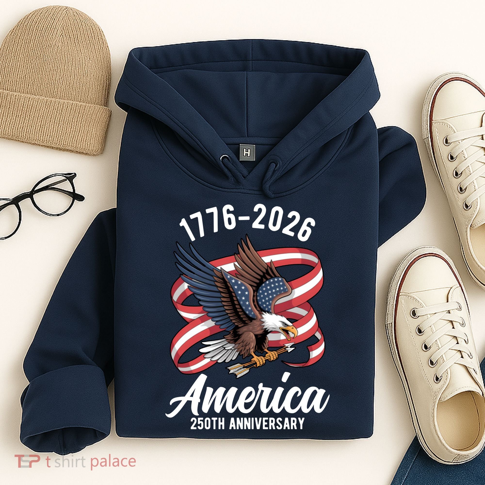 America 250th Anniversary 1776-2026 Eagle USA Hoodie