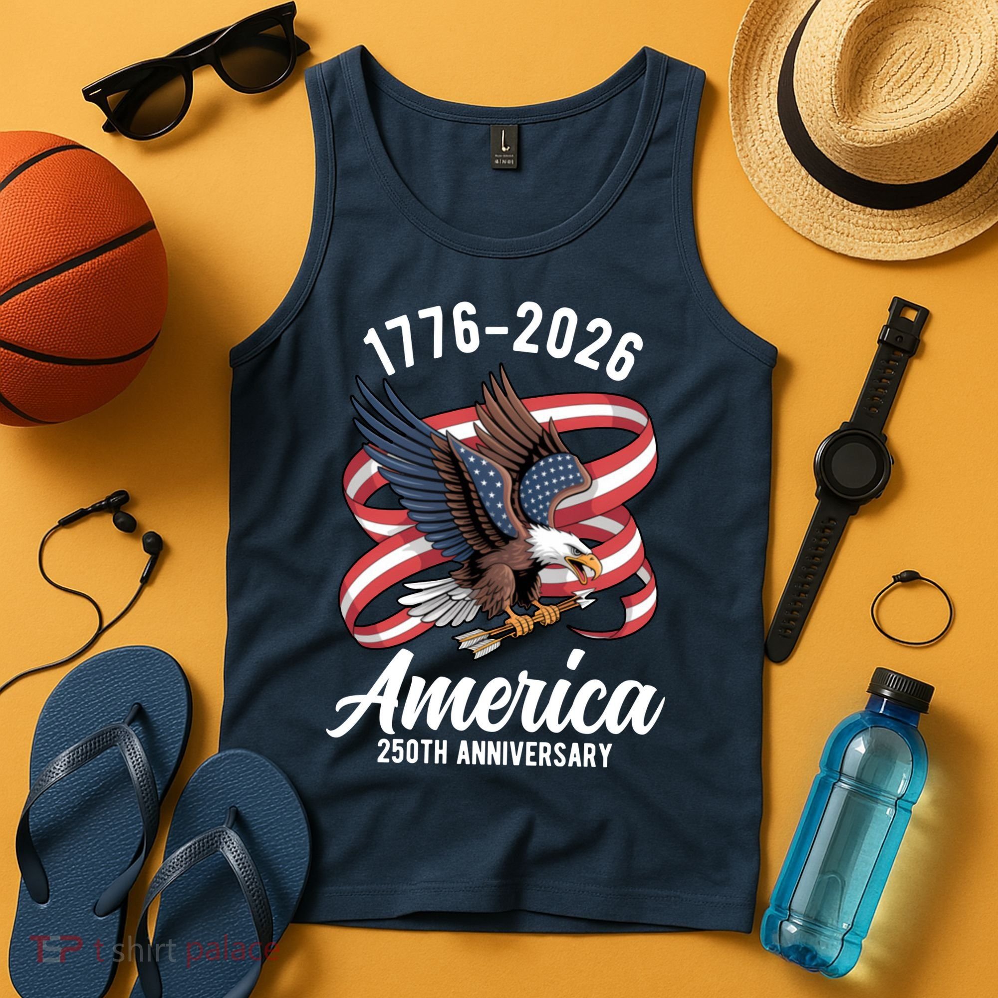 America 250th Anniversary 1776-2026 Eagle USA Tank Top