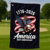 America 250th Anniversary 1776-2026 Eagle USA Golf Towel thumb 1